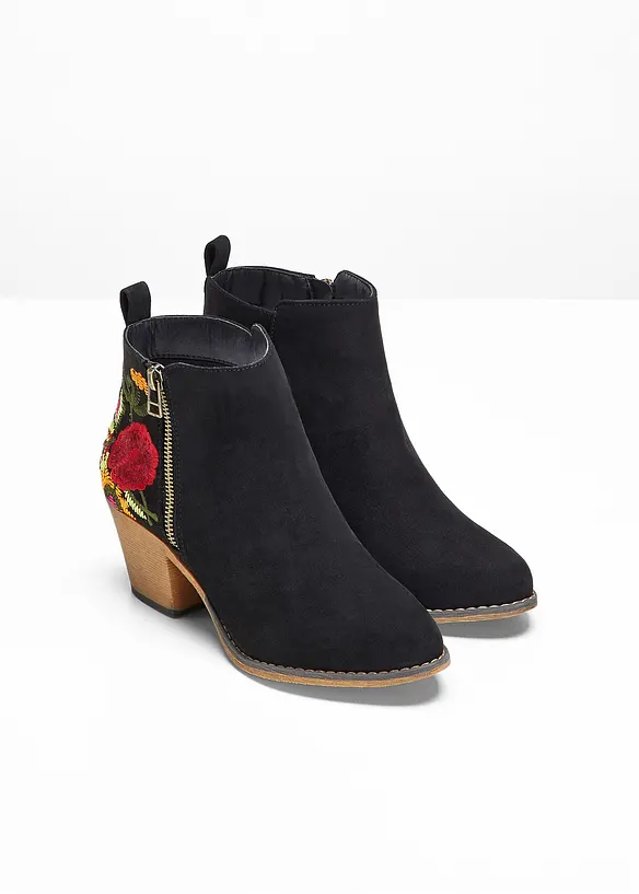 Cowboy-Boots mit Stickerei in schwarz - bonprix
