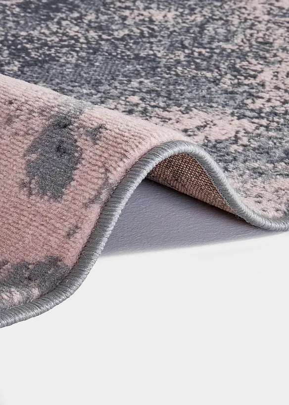 Teppich mit marmorierter Musterung in grau (Detailaufnahme) - bonprix