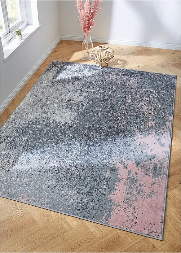 Teppich mit marmorierter Musterung in grau (Ambiente) - bonprix