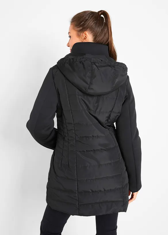 Steppjacke in schwarz von hinten (im Anschnitt) - bonprix