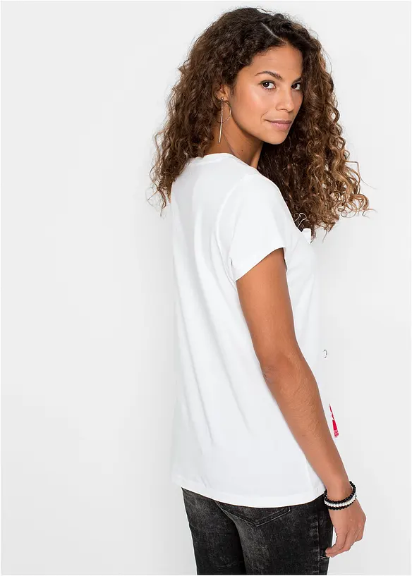 T-Shirt aus reiner Baumwolle in weiß von hinten (im Anschnitt) - bonprix T-Shirt aus reiner Baumwolle in weiß von hinten (im Anschnitt) - bonprix