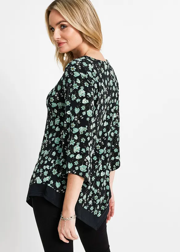 Shirt-Tunika in grün von hinten (im Anschnitt) - bonprix