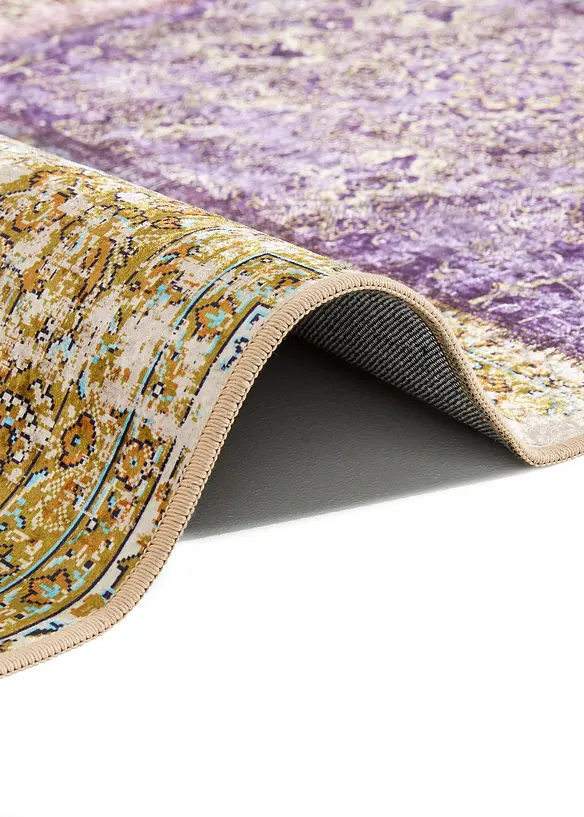 Teppich in Patchworkoptik in grau (Detailaufnahme) - bonprix