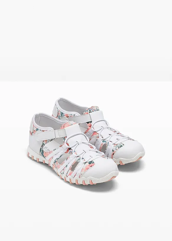 Slipper mit Profilsohle in weiß - bonprix
