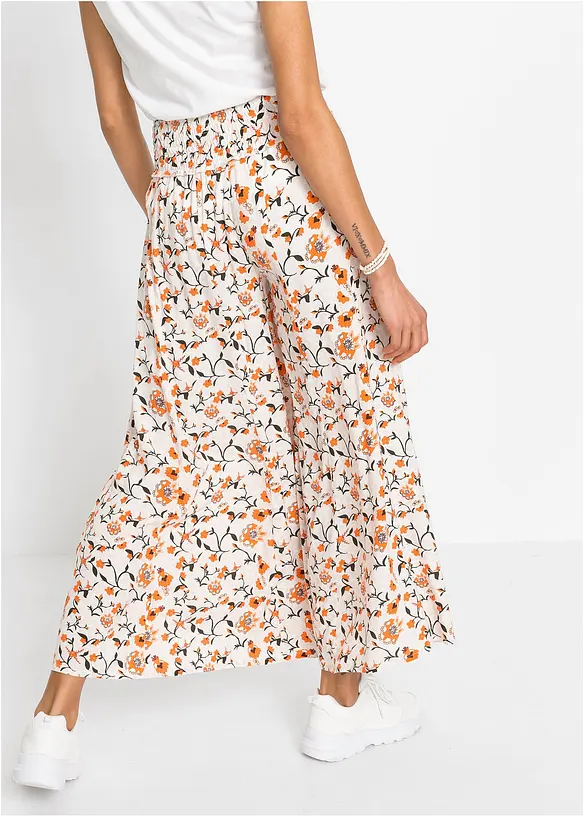 Palazzo-Hose aus fließender Viskose in beige von hinten - bonprix Palazzo-Hose aus fließender Viskose in beige von hinten - bonprix