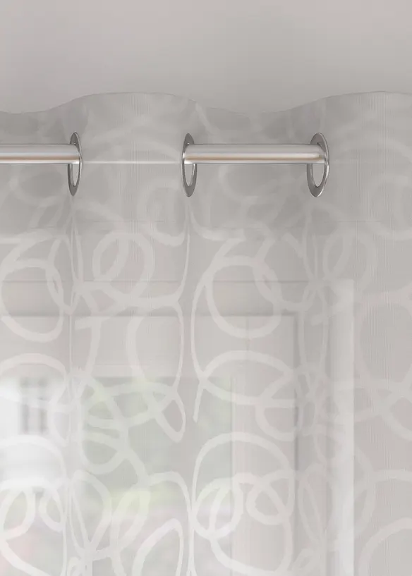 Transparente Gardine aus feinem Voile (1er Pack) in weiß - bonprix