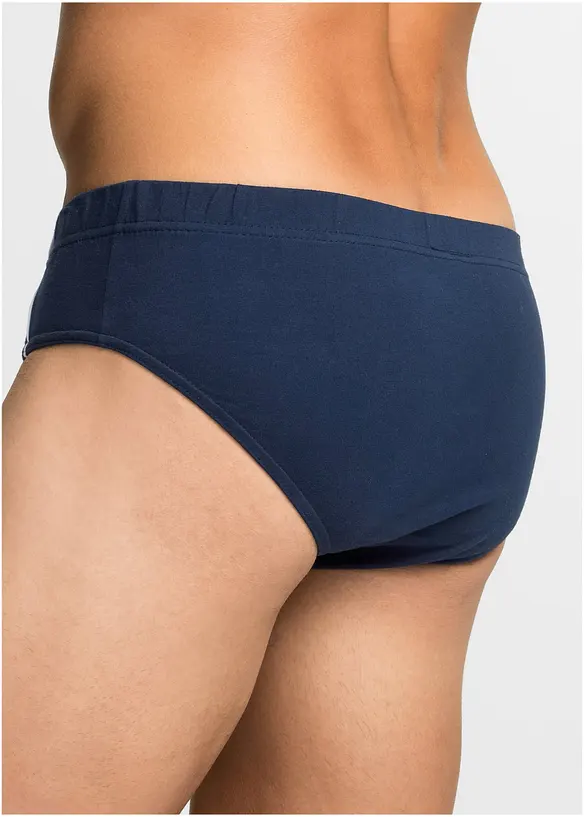 Maxislip mit Baumwolle (5er Pack) in blau von hinten - bonprix