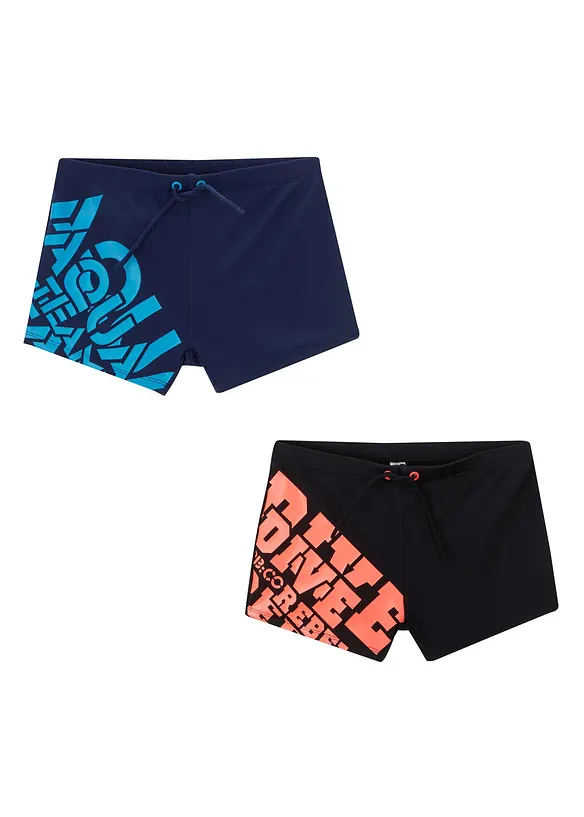 Badehose (2er Pack) in blau - bonprix