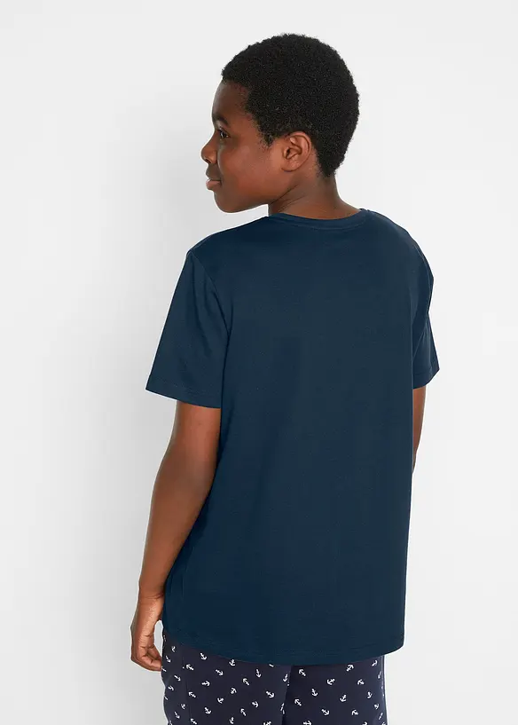 T-Shirt in modischen Farben in blau von hinten (im Anschnitt) - bonprix