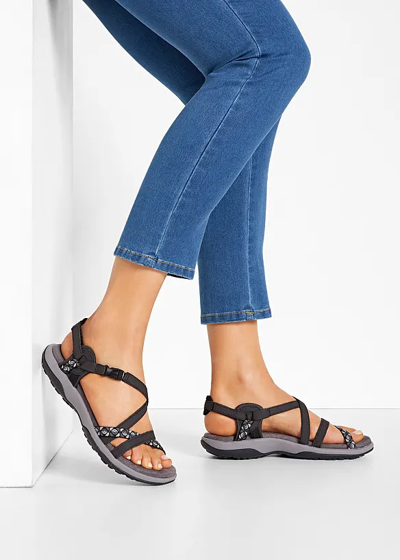 Skechers Trekkingsandalen mit flexibler Sohle in schwarz - Skechers