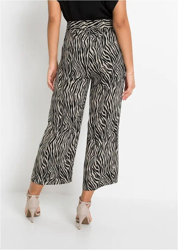 Culotte aus fließender Viskose in schwarz von hinten - bonprix Culotte aus fließender Viskose in schwarz von hinten - bonprix