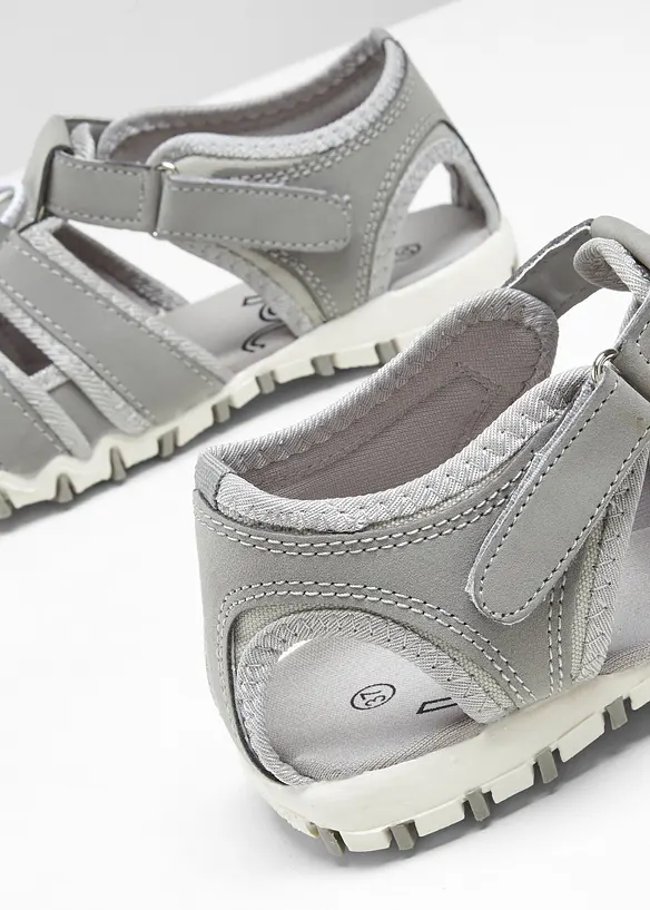 Komfort-Trekkingsandalen mit Profilsohle in grau - bonprix