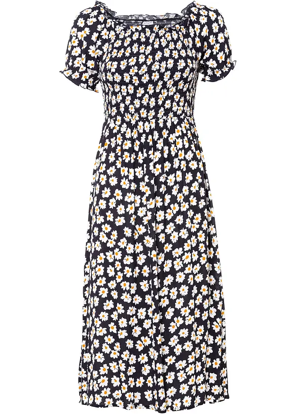 Midikleid aus reiner Viskose in blau von vorne - bonprix Midikleid aus reiner Viskose in blau von vorne - bonprix