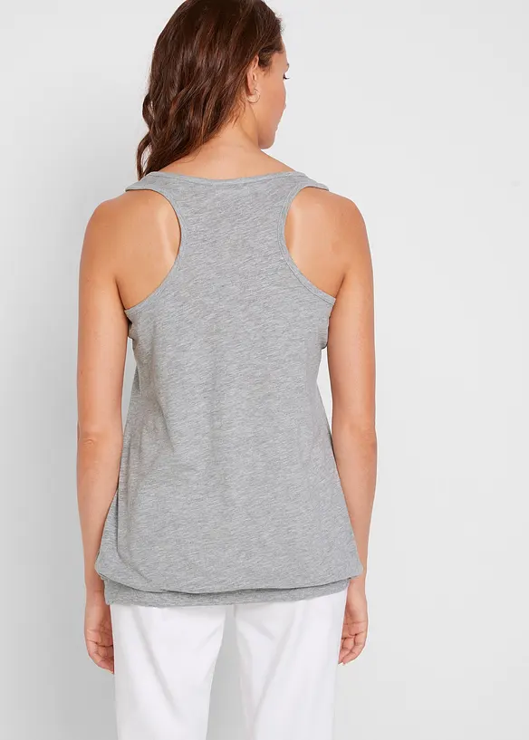 Tanktop aus leichtem Jersey in grau von hinten (im Anschnitt) - bonprix Tanktop aus leichtem Jersey in grau von hinten (im Anschnitt) - bonprix