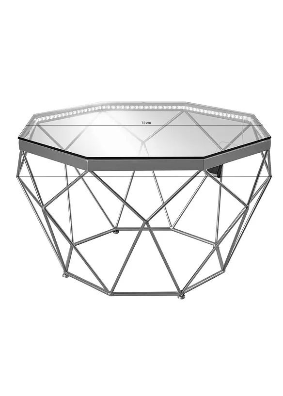 Couchtisch mit LED in gold - bonprix