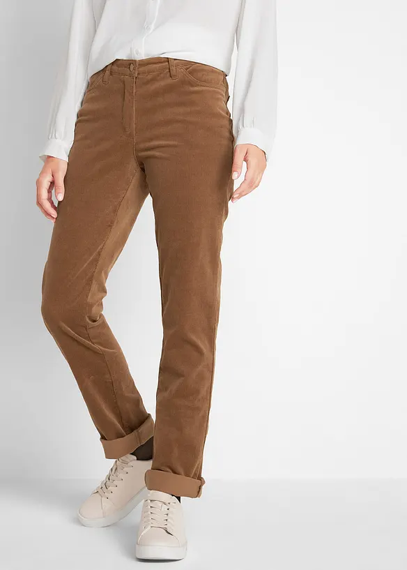 Cordhose aus Baumwoll-Mix in braun von vorne - bonprix Cordhose aus Baumwoll-Mix in braun von vorne - bonprix
