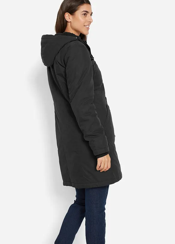 Parka, gefüttert in schwarz von hinten (im Anschnitt) - bonprix