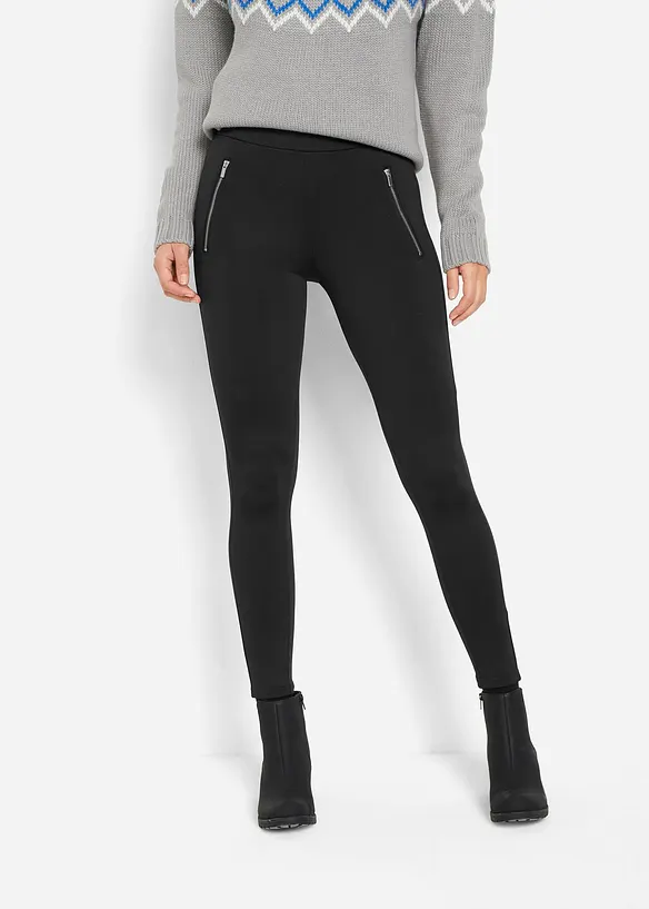 Thermo-Leggings in schwarz von vorne - bonprix Thermo-Leggings in schwarz von vorne - bonprix