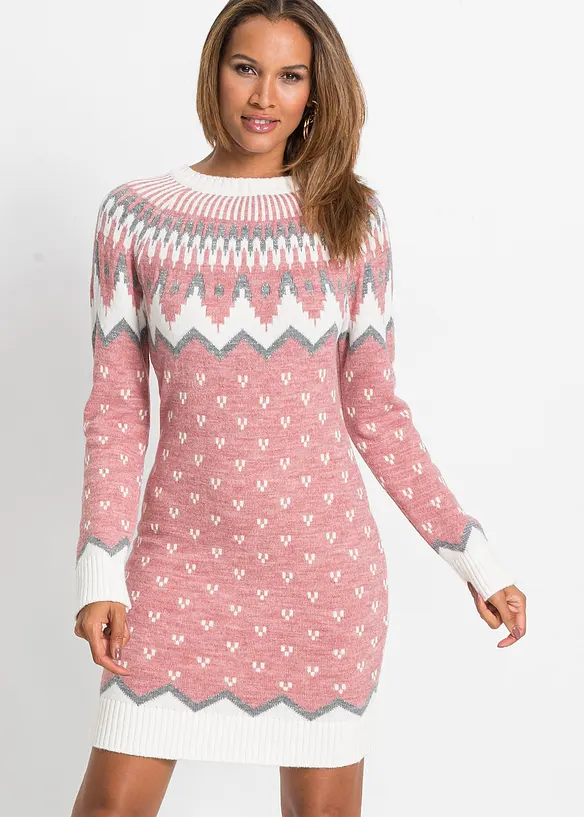 Strickkleid mit norwegermuster Clearance