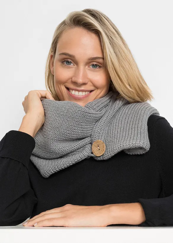 Loop Schal in grau von vorne (im Anschnitt) - bonprix