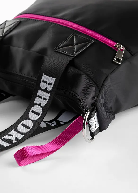 Sporttasche mit Kontrastdetails in schwarz von hinten - bonprix