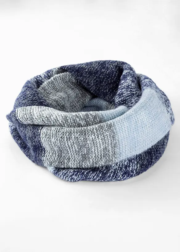 Loop Schal mit Farbverlauf in blau von vorne - bonprix