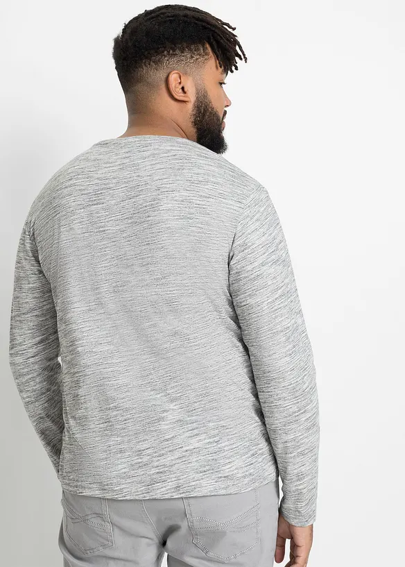 Langarmshirt (2er Pack) in blau von hinten (im Anschnitt) - bonprix