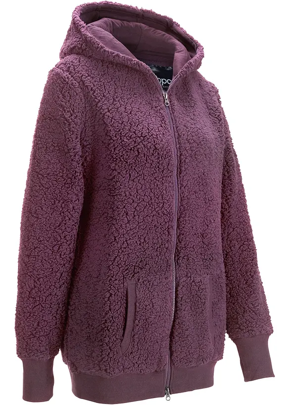 Teddy-Fleece Jacke in lila - bpc bonprix collection