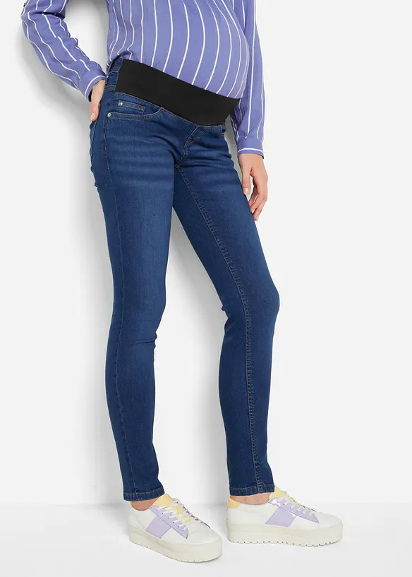Umstandsjeans für Beginn und nach der Schwangerschaft in blau von vorne - bonprix