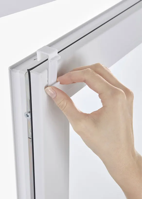 Schnurloses Doppelrollo in Leinen-Optik in beige - bonprix