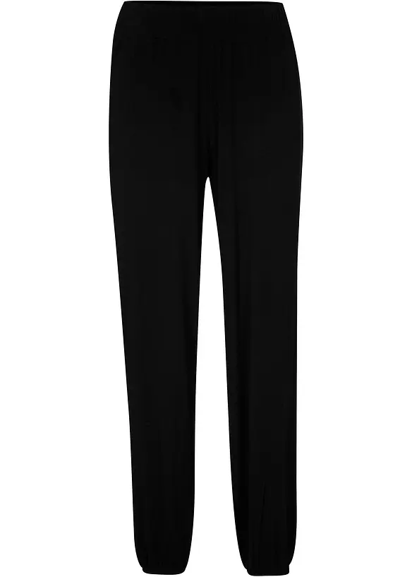 Jersey-Hose aus Viskose-Mix in schwarz von vorne - bonprix