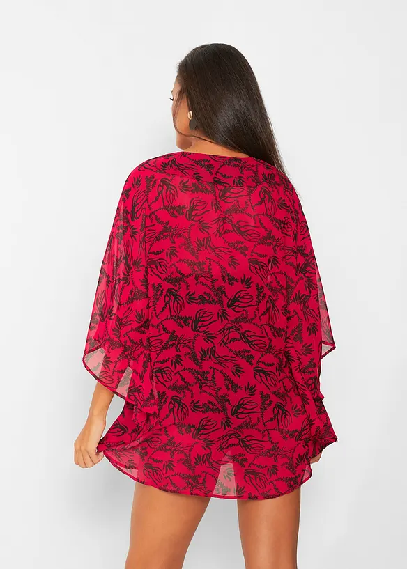 Strandtunika in rot von hinten (im Anschnitt) - bonprix