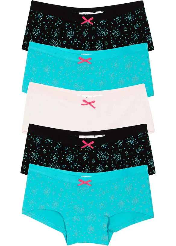 Panty mit weicher Baumwolle (5er Pack) in blau von vorne - bonprix