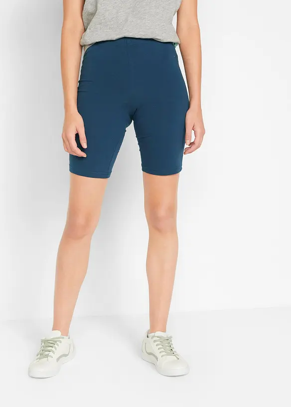 Radlerhose (2er-Pack) in blau von vorne - bonprix