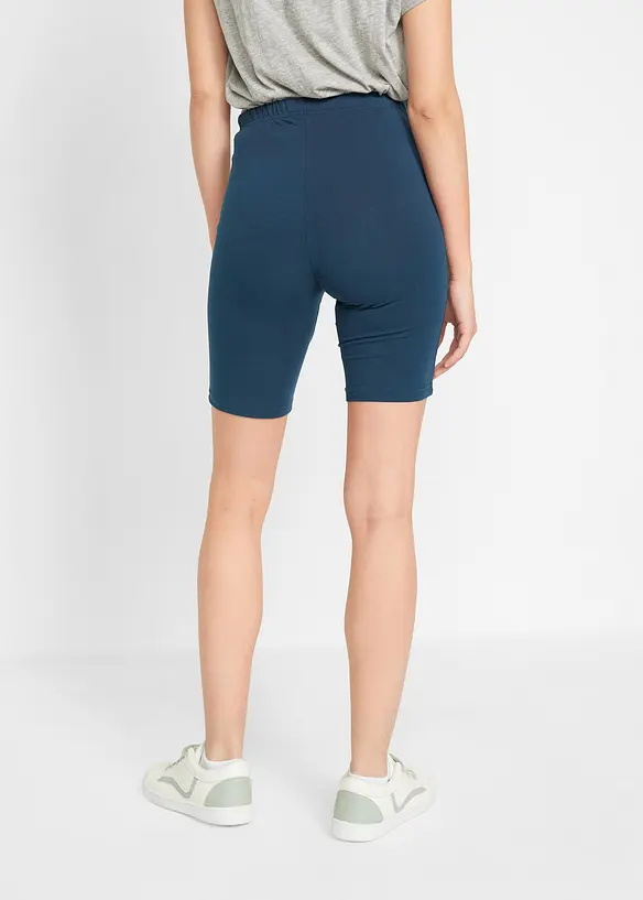 Radlerhose (2er-Pack) in blau von hinten - bonprix