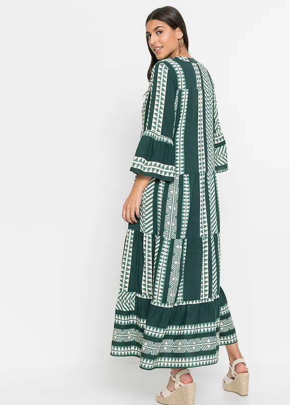 Maxikleid aus fließender Viskose in petrol von hinten (Totalaufnahme) - bonprix Maxikleid aus fließender Viskose in petrol von hinten (Totalaufnahme) - bonprix