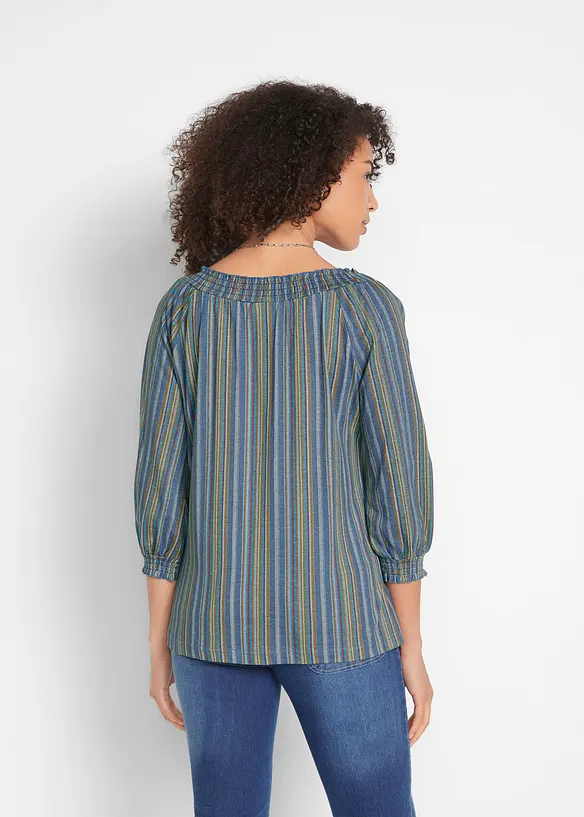 Jersey-Tunika in blau von hinten (im Anschnitt) - bonprix