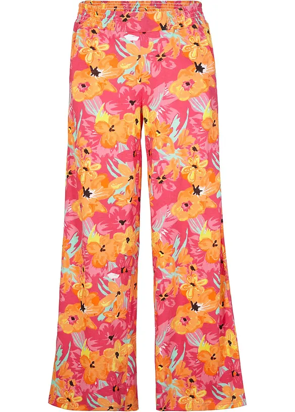Jersey-Palazzohose aus softem Viskose-Mix in pink von vorne - bonprix Jersey-Palazzohose aus softem Viskose-Mix in pink von vorne - bonprix
