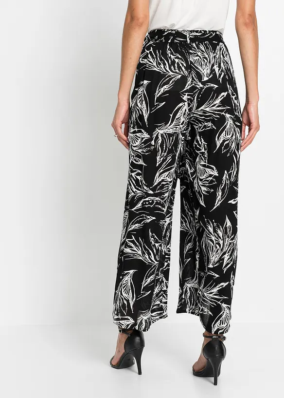 Hose aus strukturierter Viskose in schwarz von hinten - bonprix Hose aus strukturierter Viskose in schwarz von hinten - bonprix