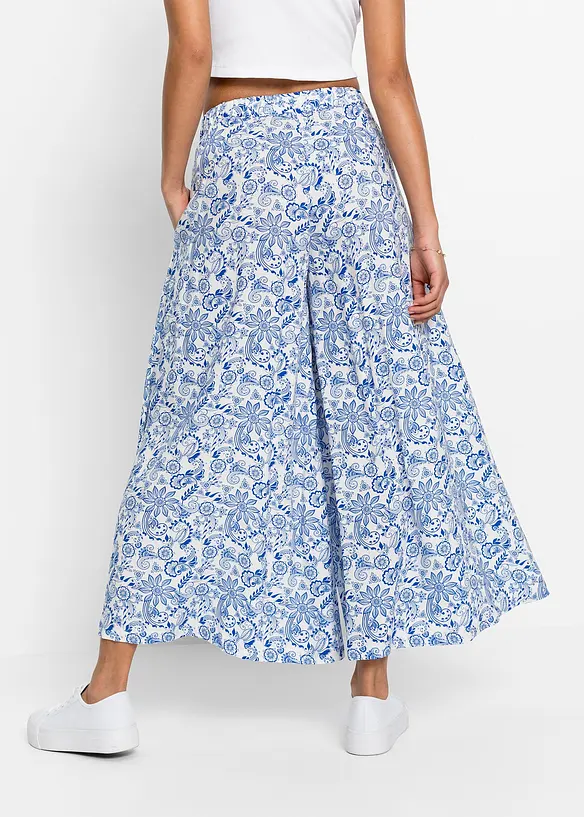 Palazzo-Hose aus softer Viskose in weiß von hinten - bonprix Palazzo-Hose aus softer Viskose in weiß von hinten - bonprix