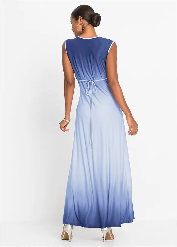 Jerseykleid mit Drapierung in blau von hinten (Totalaufnahme) - bonprix Jerseykleid mit Drapierung in blau von hinten (Totalaufnahme) - bonprix