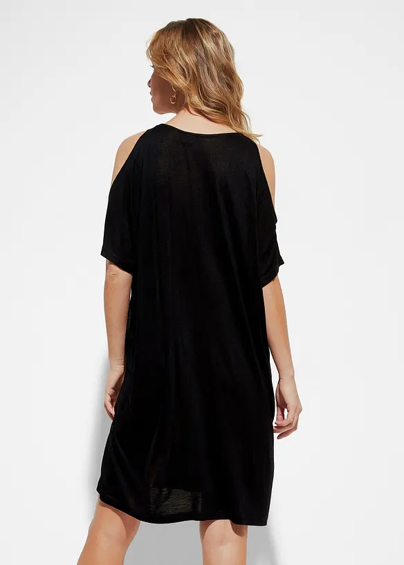 Strandkleid in schwarz von hinten (Totalaufnahme) - bonprix