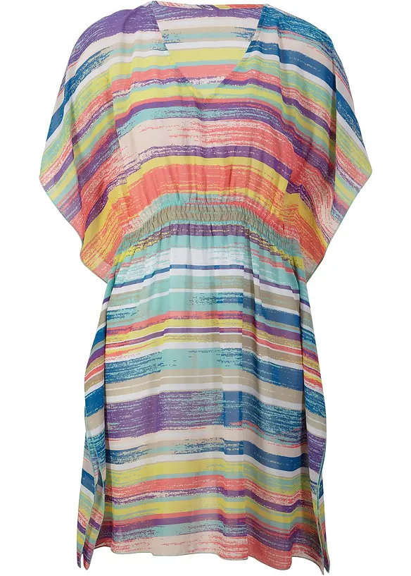 Strandtunika aus leichtem Chiffon in bunt von vorne - bonprix