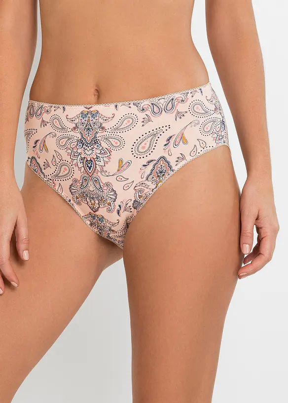 Maxislip mit Bio-Baumwolle (4er Pack) in rosa von vorne - bonprix