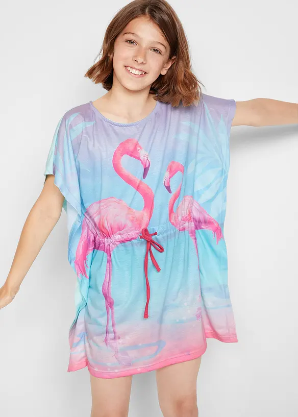 Tunika-Kleid in blau von vorne (Totalaufnahme) - bonprix