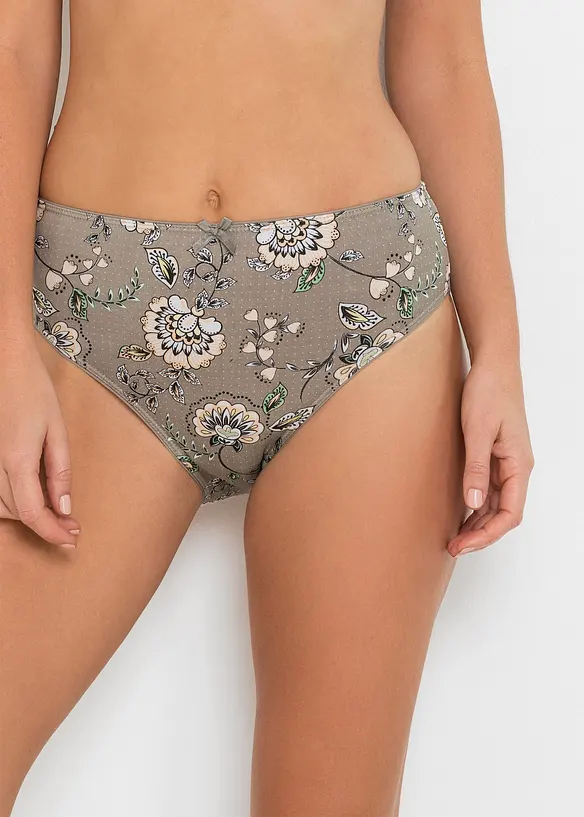 Maxislip mit Bio-Baumwolle (4er Pack) in braun von vorne - bonprix