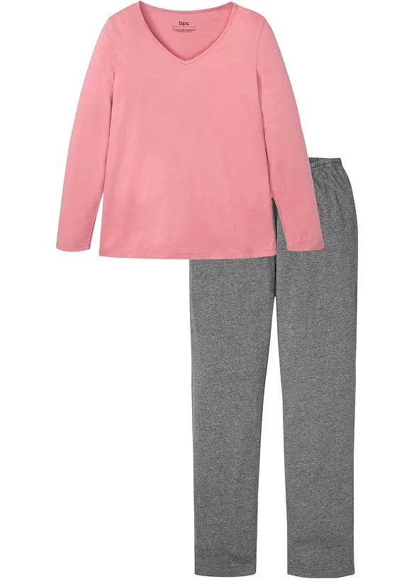 Pyjama in rosa von vorne - bpc bonprix collection
