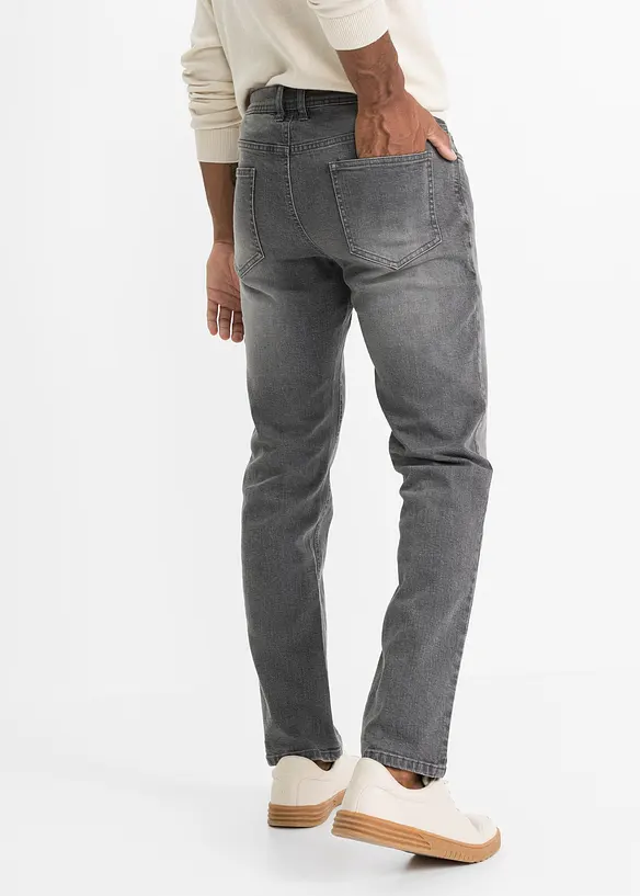 Regular-Fit-Jeans mit Komfortschnitt, Straight in grau von hinten - bonprix