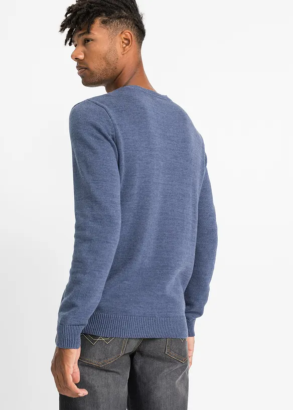 Pullover in blau von hinten (im Anschnitt) - bonprix