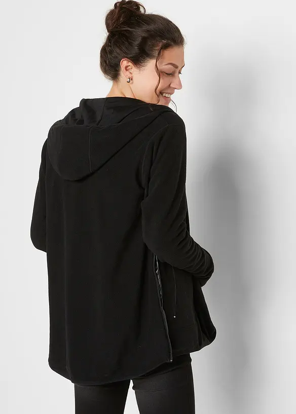 Kuschelige 3-in-1 Umstands-Fleecejacke und Tragejacke in schwarz von hinten (im Anschnitt) - bonprix Kuschelige 3-in-1 Umstands-Fleecejacke und Tragejacke in schwarz von hinten (im Anschnitt) - bonprix